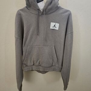 Nike Jordan Flught Loose Fit Womens Sweatshirt Grey Hoodie Medium NWT